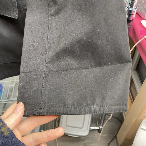 Dennis Basso Women's Black Button Up Jacket Size M Travel Minimalist Scandi - Picture 9 of 11